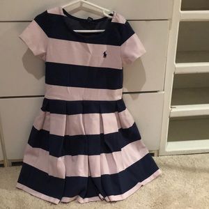 Blue and pink polo dress